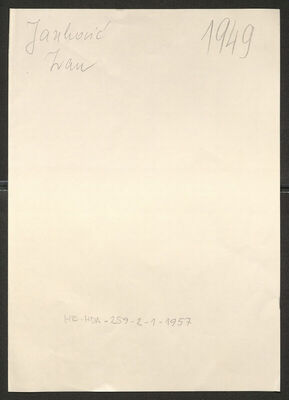 Janković, Ivan, 23.1.1905. Policijski karton