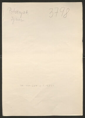 Potočnik, Ignac, 31.1.1915. Policijski karton