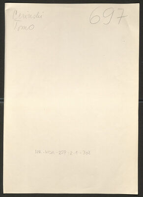 Cerinski, Tomo, 8.12.1914. Policijski karton