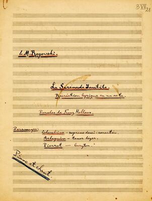 Skladba "La serenada inutile"