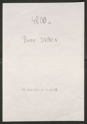 Sviben, Đuro, 23.4.1899. Policijski karton