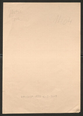 Gavrić, Zora, 1905. Policijski karton