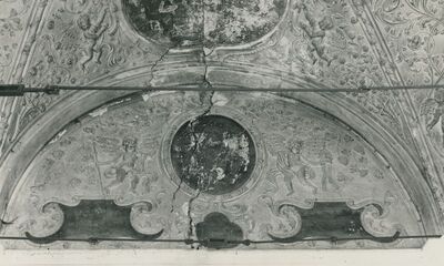 Lepoglava - Bivša pavlinska crkva sv. Marije, stucco dekoracija na polukružnom polju sjevernog zida