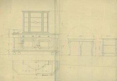 Namještaj, vitrina, stol