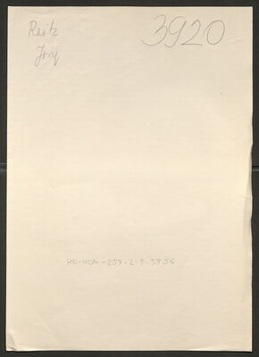 Reitz, Josip, 1905. Policijski karton