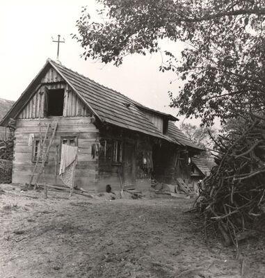Gustelnica -Tradicijska kuća, ulazno i zabatno pročelje