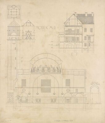 Crkva sv. Blaža, presjek, 1. postnatječajna varijanta