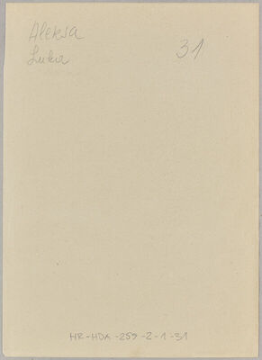 Aleksa, Luka, 12.10.1899. Policijski karton