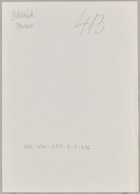 Blažek, Pavao, 29.6.1908. Policijski karton