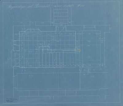 Stambena kuća Nikole pl. Tomašića, projekt pregradnje, stubište/tlocrt