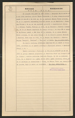 Steklić, Franc, 26.7.1913. Policijski karton