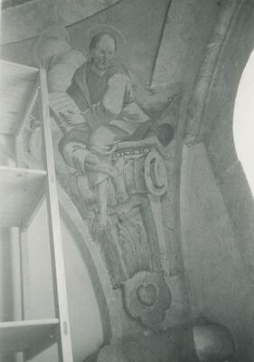 Ludbreg - Dvorac, freska u bivšoj kapeli u dvorcu