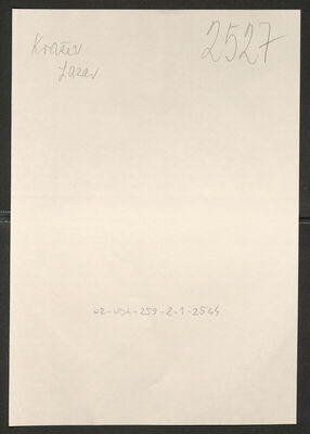 Kražev, Lazar, 23.3.1891. Policijski karton