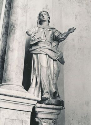 Svetice (Ozalj) - Crkva Blažene Djevice Marije, oltar Srca Isusova, kip sv. Elizabete