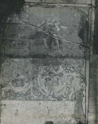 Lepoglava - Pavlinski samostan, zidna slika, sv. Ivan s bordurom baroknog ornamenta