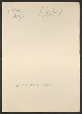 Valečić, Alojs, 4.10.1907. Policijski karton