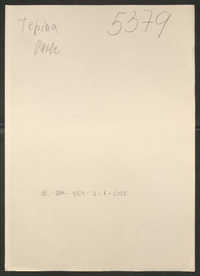 Tepina, Pavle, 27.2.1915. Policijski karton