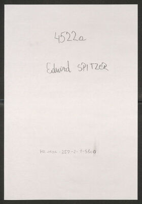 Spitzer, Eduard, 1.2.1877. Policijski karton