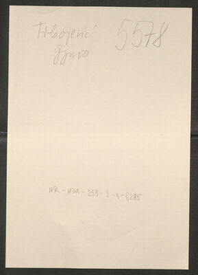 Trbojević, Đuro, 1900. Policijski karton