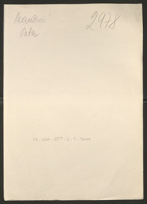 Marišević, Petar, 1910. Policijski karton