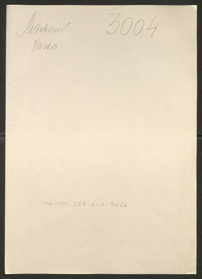 Marković, Slavko, 22.7.1919. Policijski karton