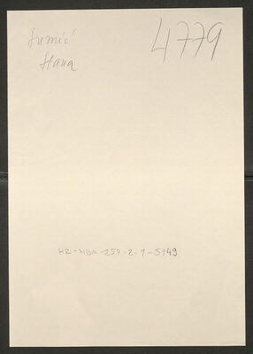 Sumić, Stana, 24.12.1914. Policijski karton