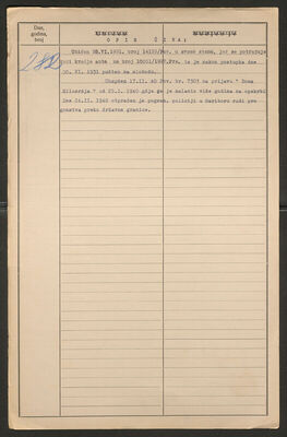 Schwarz, Franjo, 20.9.1885. Policijski karton