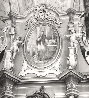 Križ - Župna crkva sv. Križa, atika pobočnog oltara sv. Antuna Padovanskog