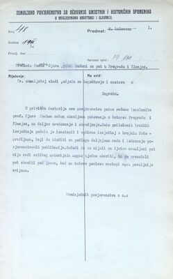 Gjuro Szabo, putni nalog, računi i izvještaj za put u Pregradu i Klanjec