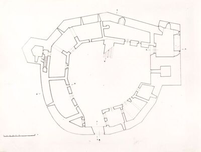 Ribnik - Stari grad, tlocrt prizemlja