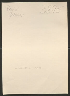 Rašić, Jelena, 1896. Policijski karton