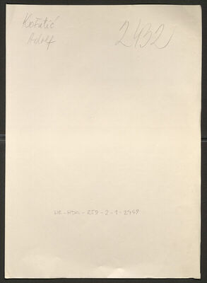 Košutić, Adolf, 6.6.1915. Policijski karton