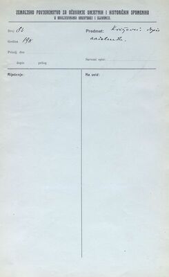 Križevci - Crkva sv. Križa, dopis načelniku