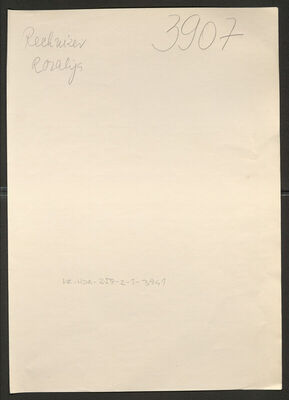 Rechnitzer, Rozalija, 1870. Policijski karton