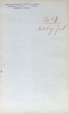 Zamolba Vojnogeografskom institutu u Beču za dostavu vojnih karata