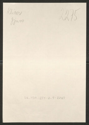 Klicov, Đuro, 1923. Policijski karton