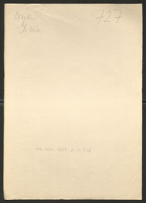 Conjar, Milan, 1922. Policijski karton