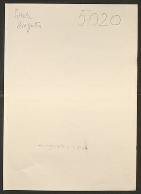 Širola, Dragutin. Policijski karton