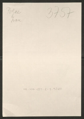 Poljak, Ivan, 27.4.1892. Policijski karton