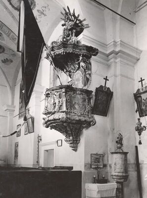 Marija Gorica - Crkva Pohođenja Blažene Djevice Marije, propovjedaonica