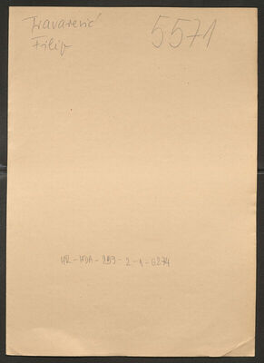 Travarević, Filip, 25.7.1888. Policijski karton