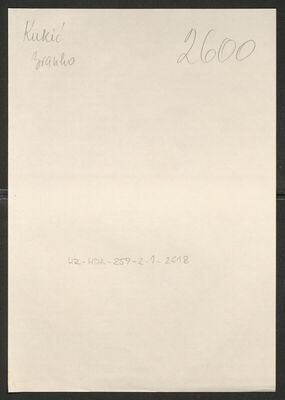 Kukić, Branko, 9.9.1916. Policijski karton