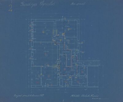 Vila Čepulić, tlocrt prvog kata