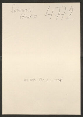 Suknaić, Slavko, 21.7.1912. Policijski karton