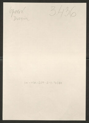 Opačić, Dragica, 1921. Policijski karton