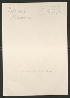 Podvinec, Aleksandar, 1.1.1904. Policijski karton