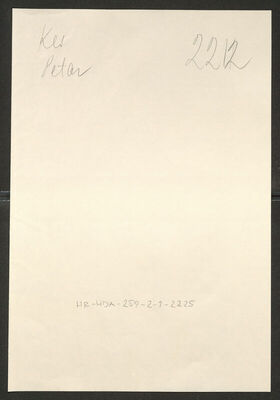 Kes, Petar, 1881. Policijski karton