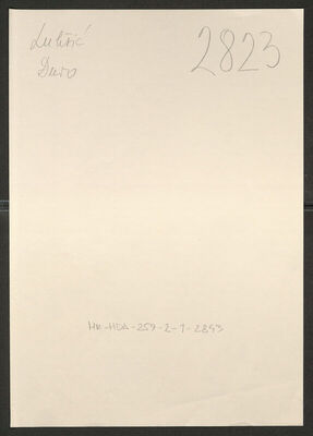 Lukšić, Đuro, 7.6.1902. Policijski karton