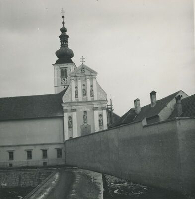 Lepoglava - Župna crkva, pogled na zapadno pročelje nakon popravka