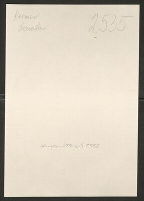 Kremer, Lavislav-Đuro, 15.10.1875. Policijski karton